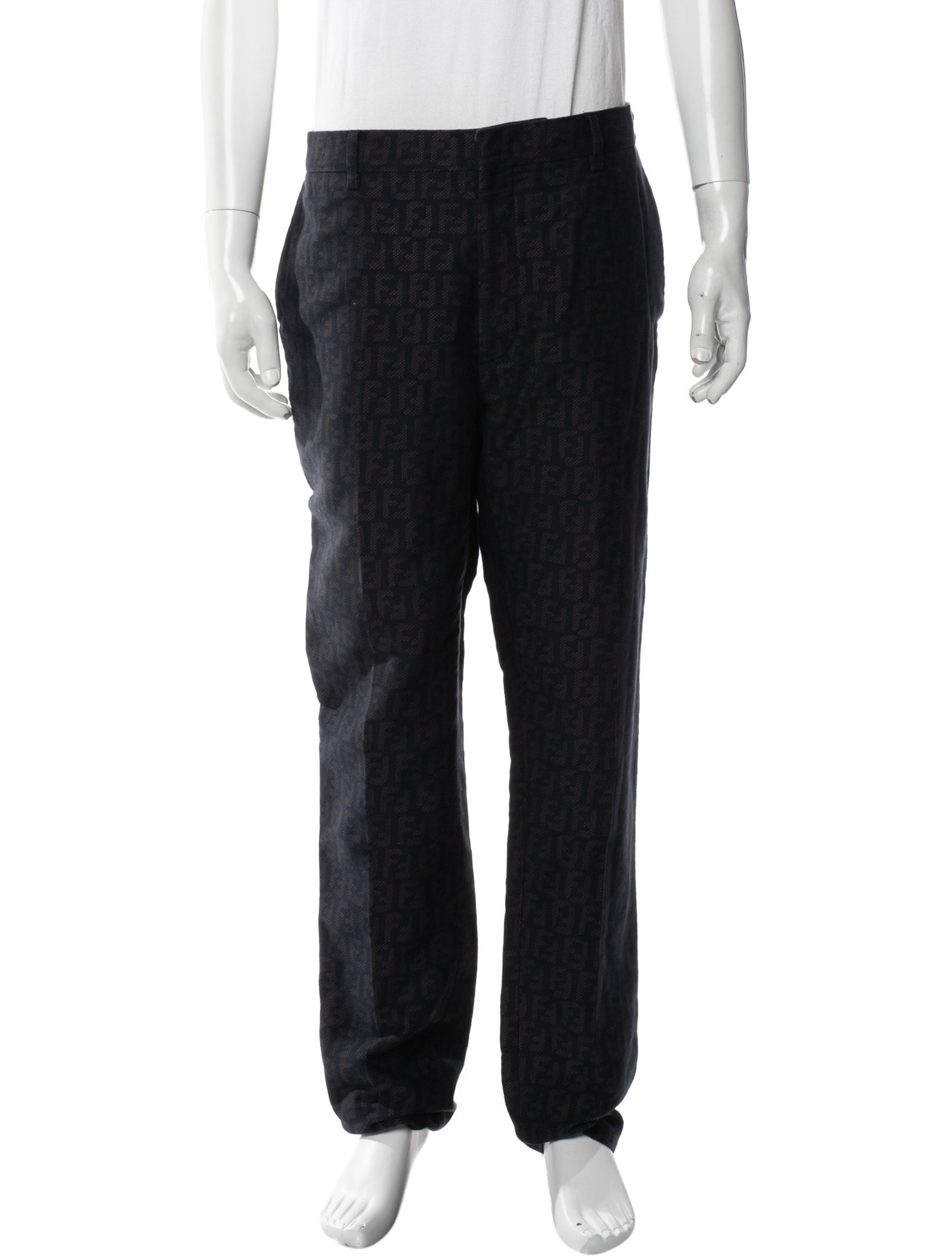 Fendi Zucca FF Logo Dress Pants
