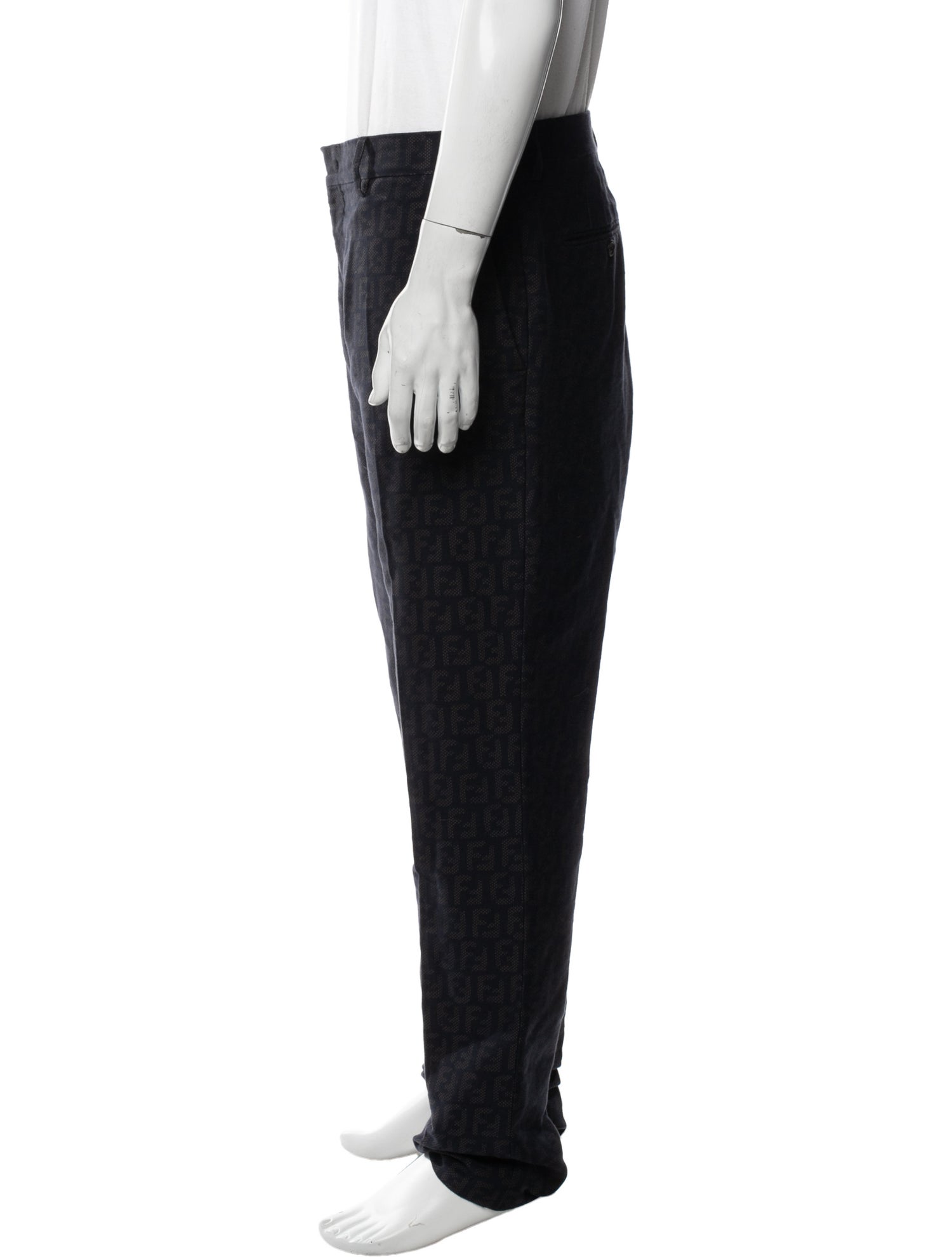 Fendi Zucca FF Logo Dress Pants