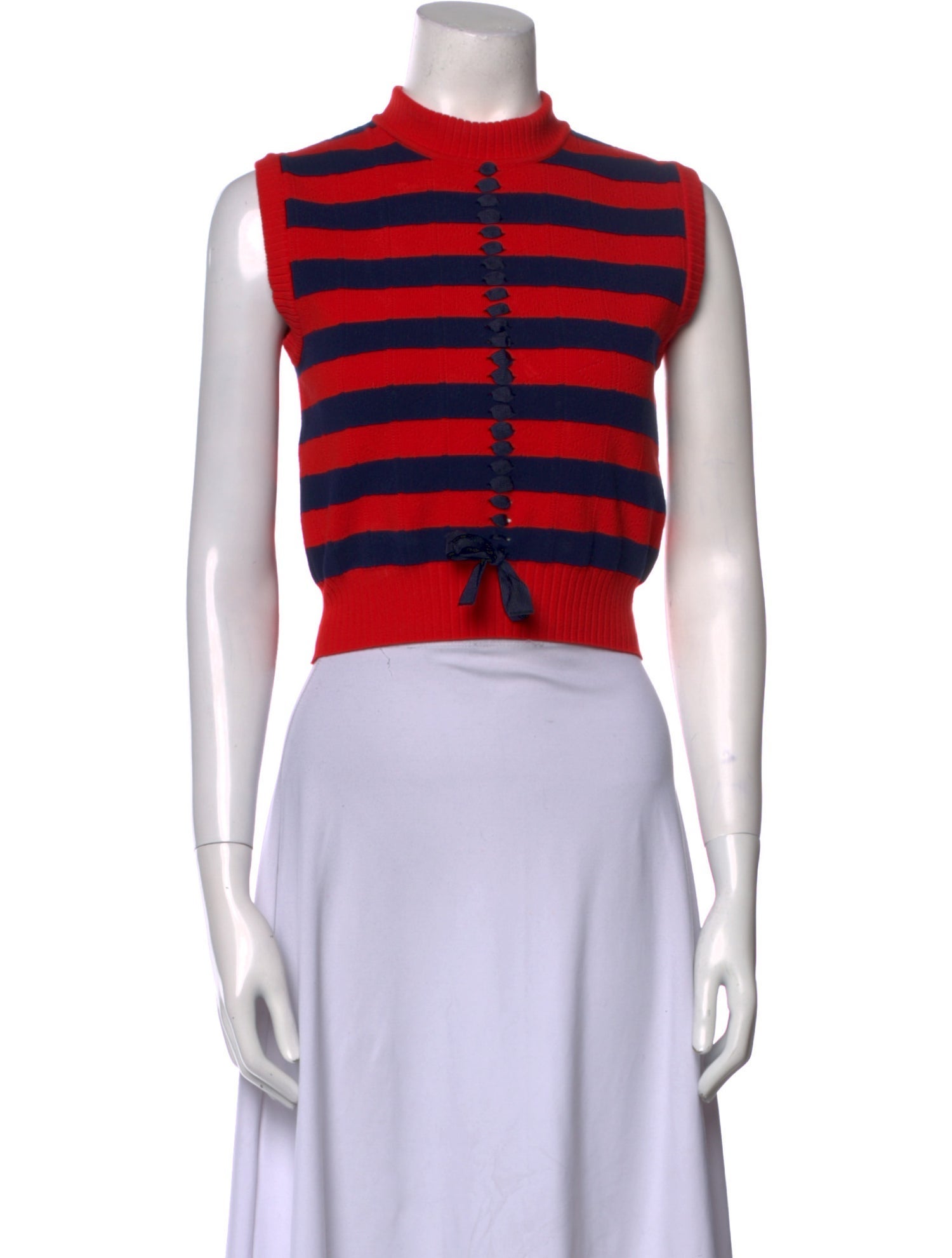 Fendi Striped Mock Neck Sweater