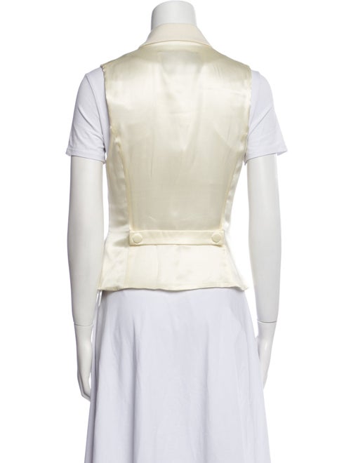 Fendi Linen V-Neck Button-Up Top