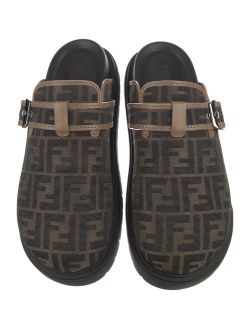 Fendi Zucca FF Logo Canvas Slippers