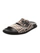 Fendi Zucca FF Logo Leather Slides
