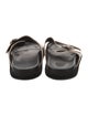 Fendi Zucca FF Logo Leather Slides