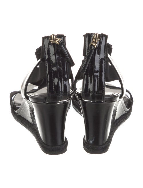Fendi Patent Leather T-Strap Sandals