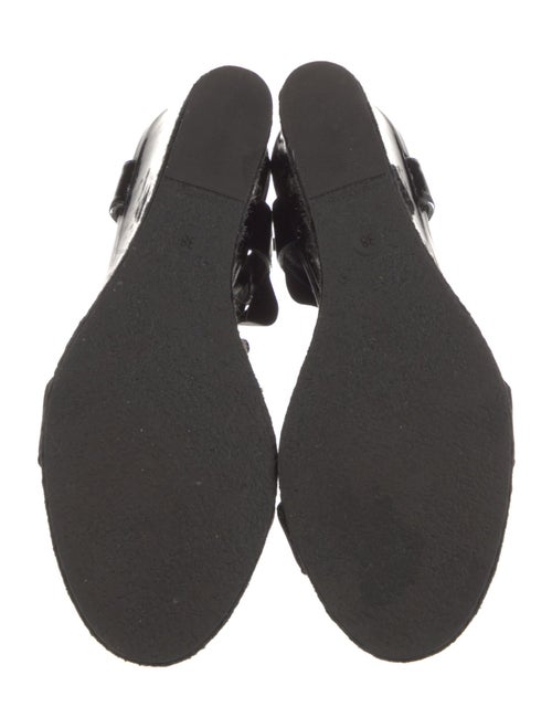 Fendi Patent Leather T-Strap Sandals