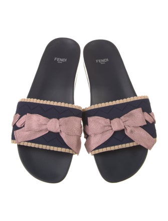 Fendi Rubber Striped Slides