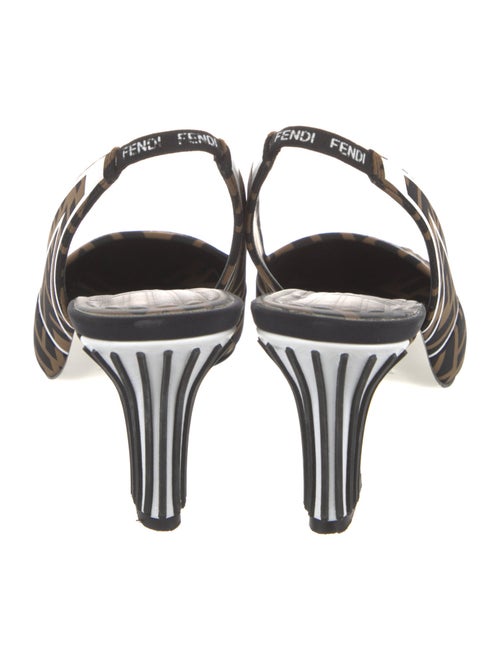 Fendi Zucca FF Logo Neoprene Slingback Pumps