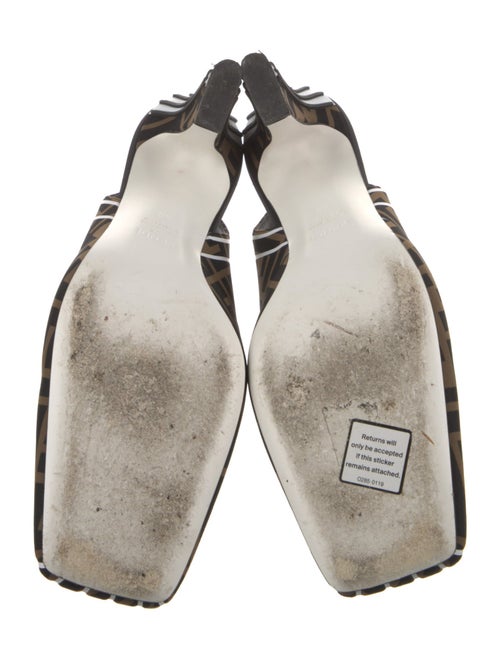 Fendi Zucca FF Logo Neoprene Slingback Pumps