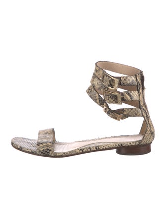 Fendi Snakeskin Animal Print Gladiator Sandals
