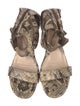 Fendi Snakeskin Animal Print Gladiator Sandals