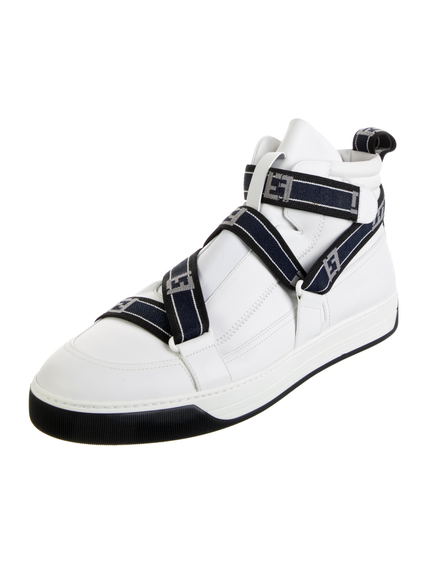 Fendi Zucca FF Logo Leather Sneakers