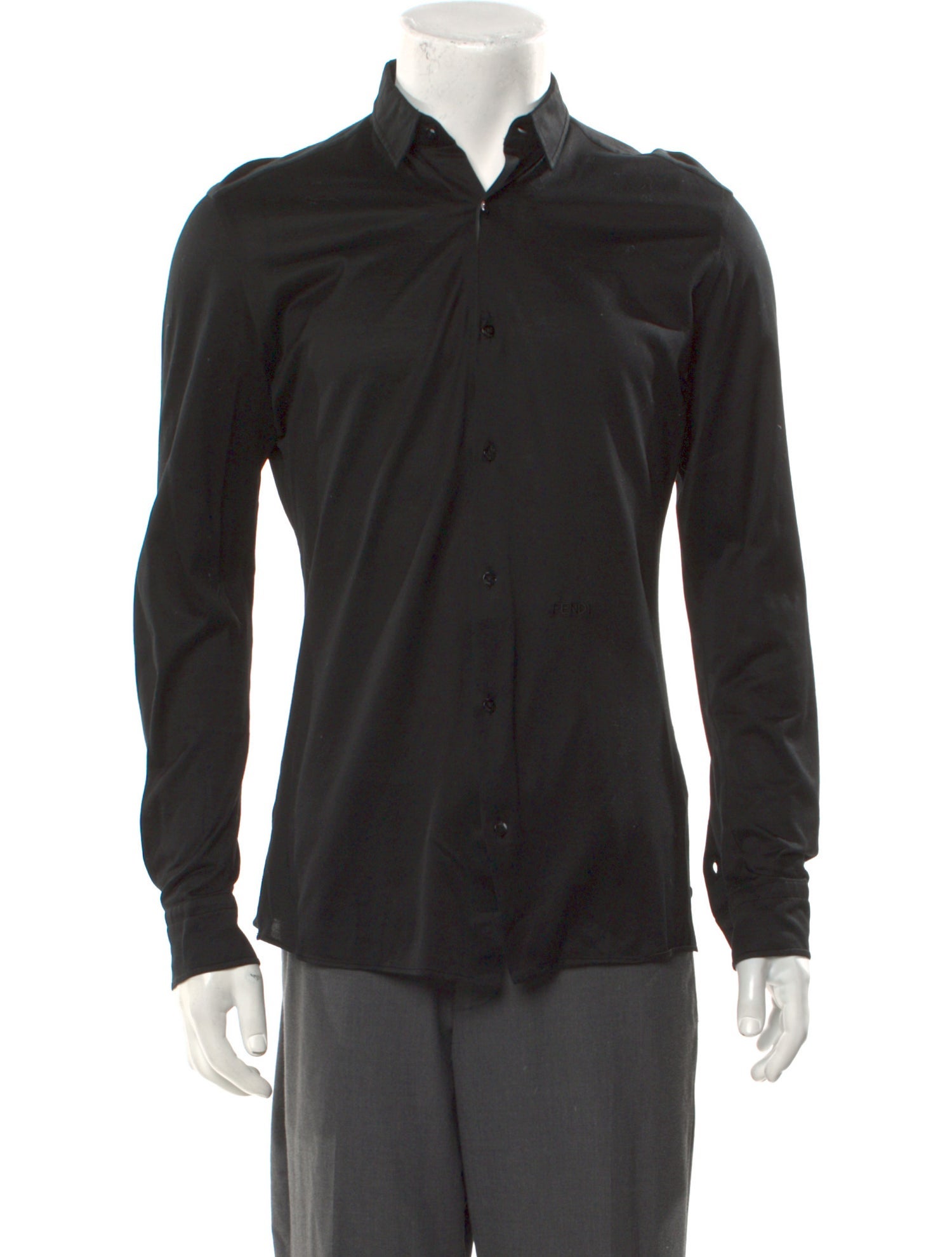 Fendi Zucca FF Logo Long Sleeve Shirt