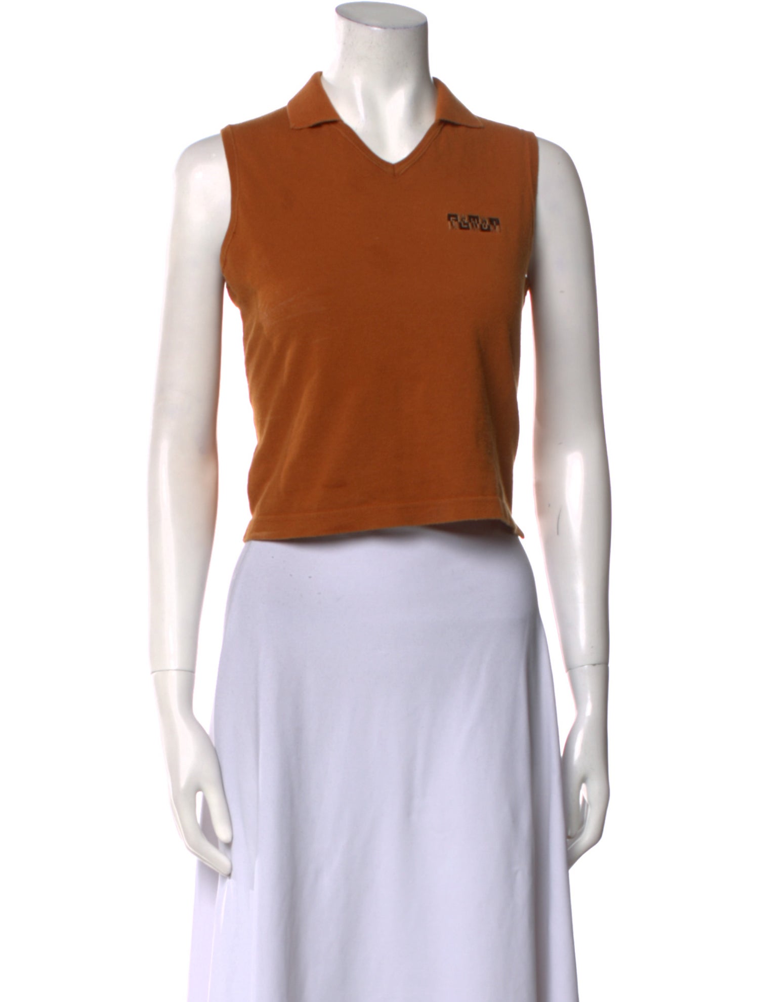 Fendi Vintage Late 1980's - Early 1990's Crop Top