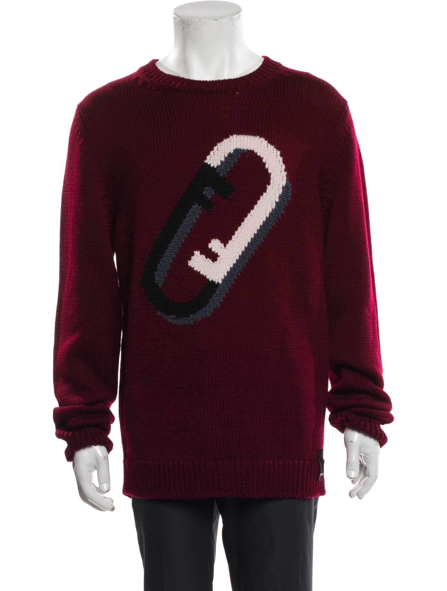 Fendi Wool Graphic Print Pullover