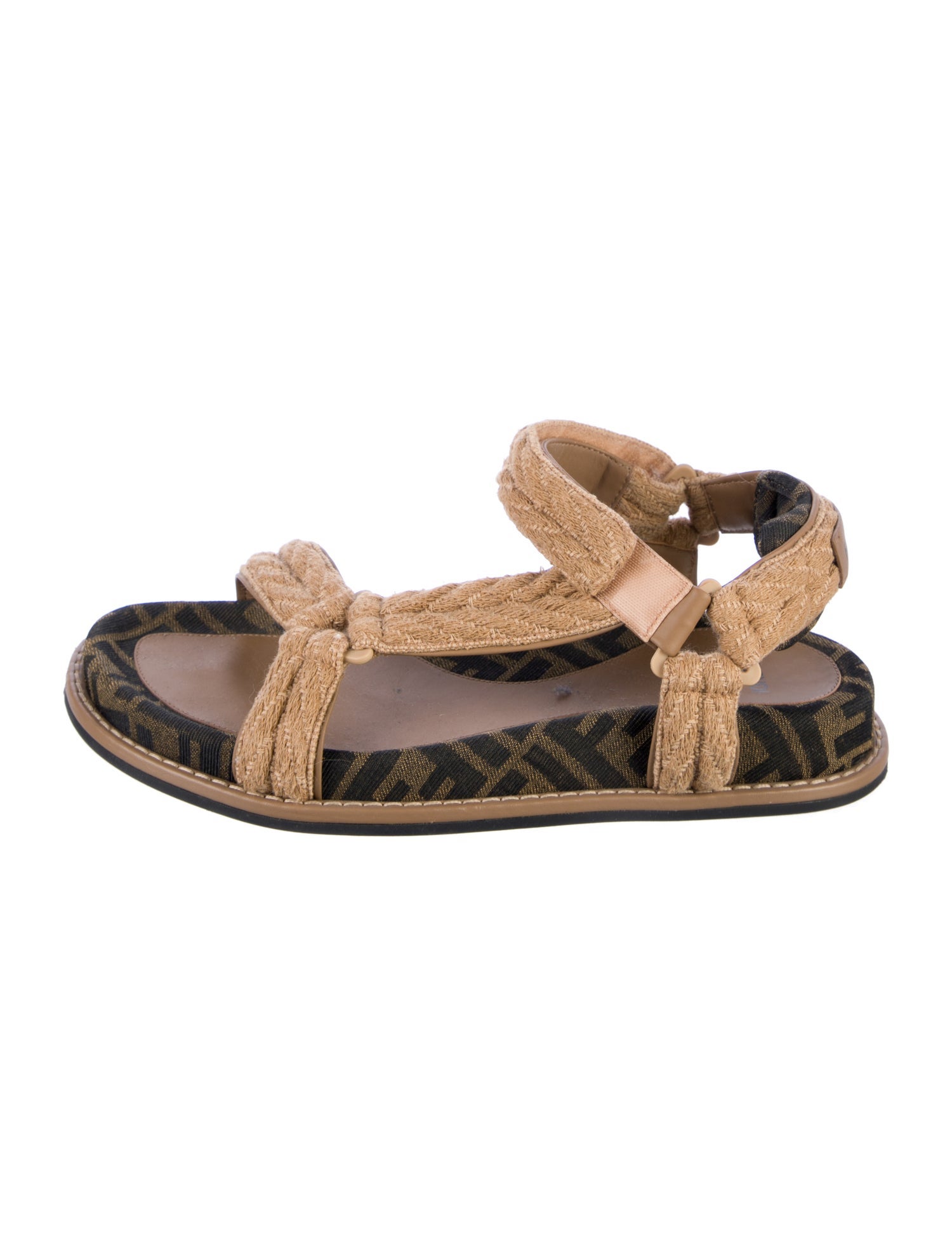 Fendi Zucca FF Logo Animal Print Espadrilles