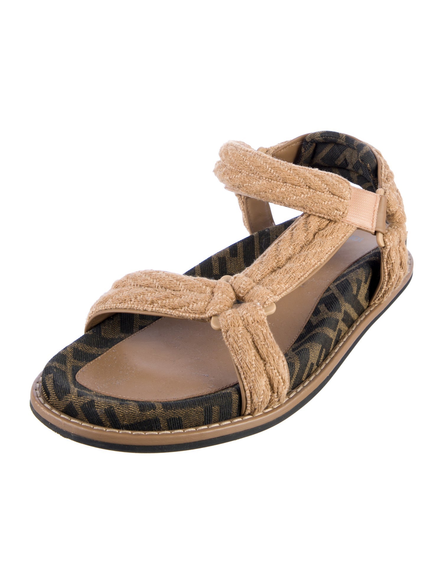 Fendi Zucca FF Logo Animal Print Espadrilles