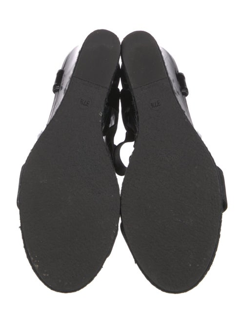 Fendi Patent Leather T-Strap Sandals