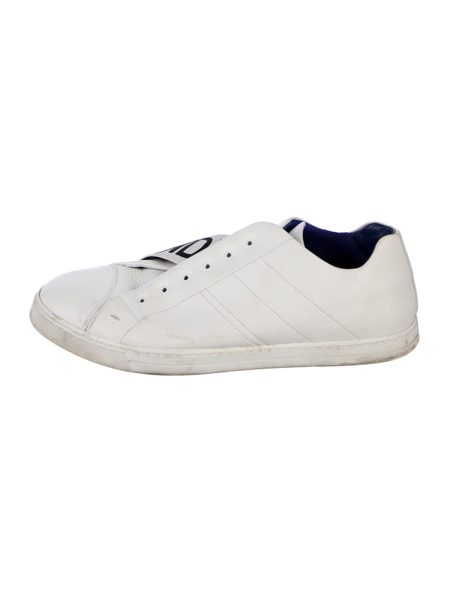 Fendi Zucca FF Logo Leather Sneakers