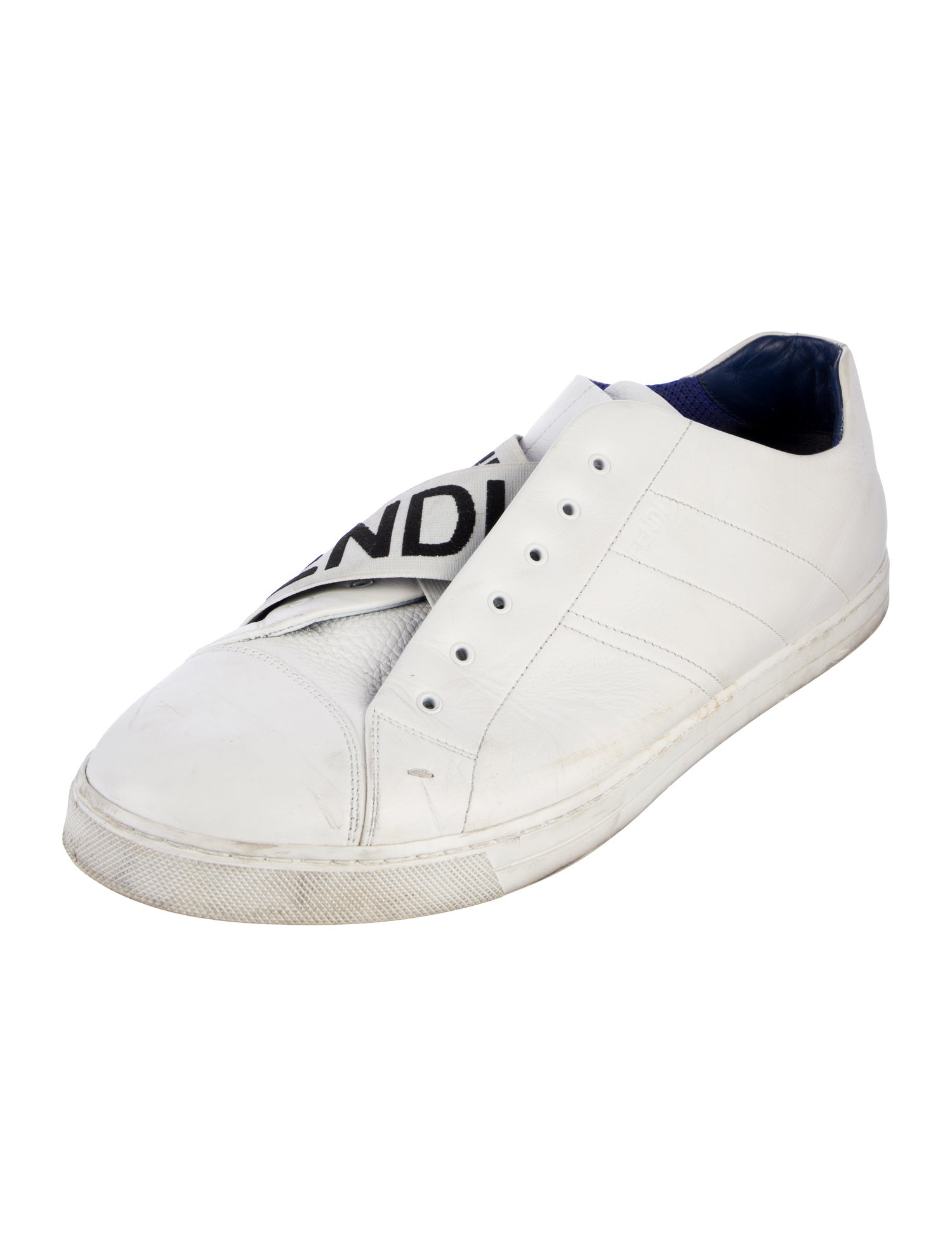 Fendi Zucca FF Logo Leather Sneakers