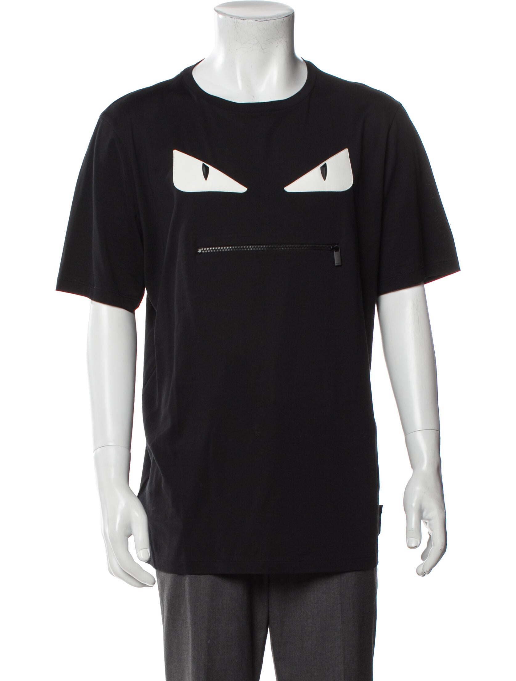 Fendi Monsters Motif Crew Neck T-Shirt