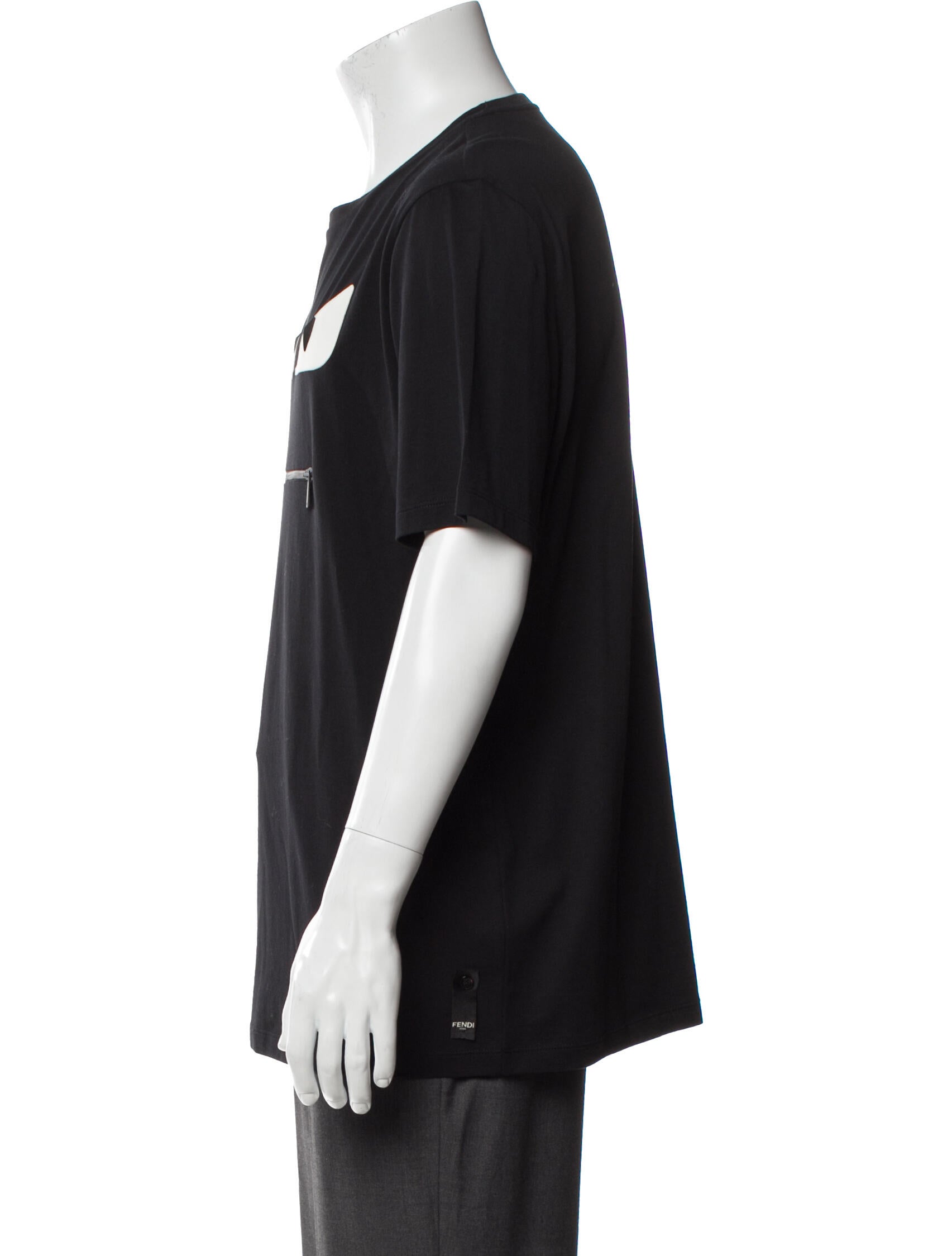 Fendi Monsters Motif Crew Neck T-Shirt