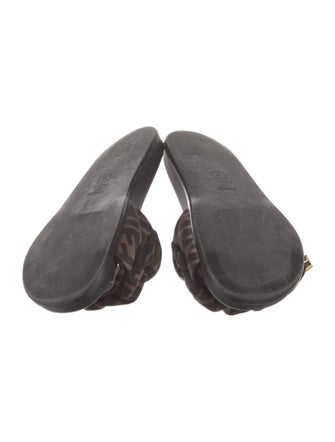 Fendi Zucca FF Logo Printed Slides