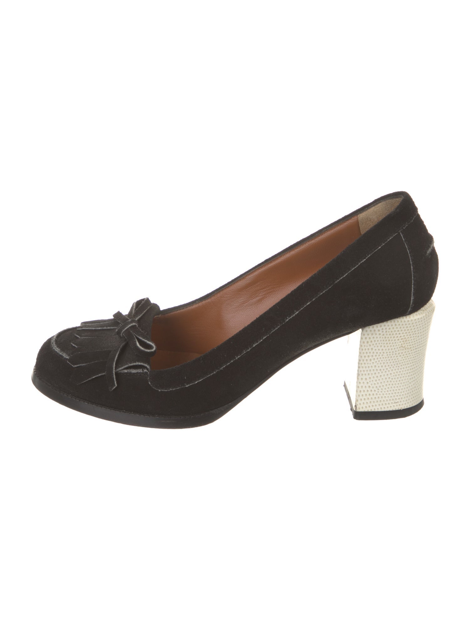 Fendi Suede Bow Accents Pumps