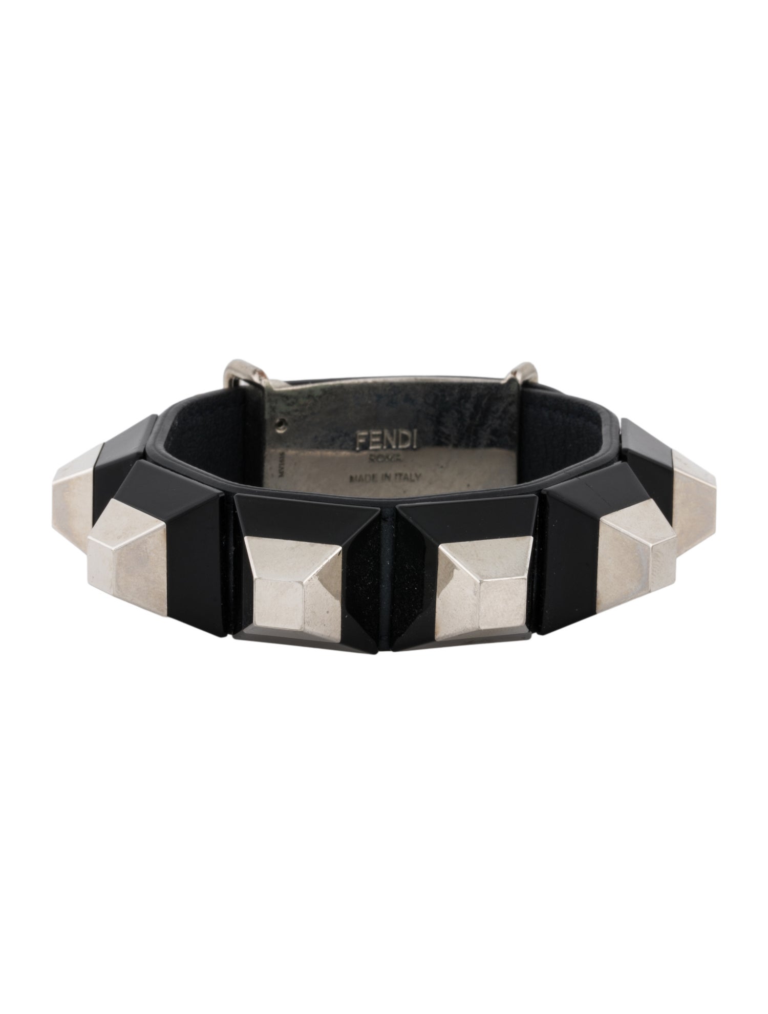 Fendi Studded Leather Bracelet