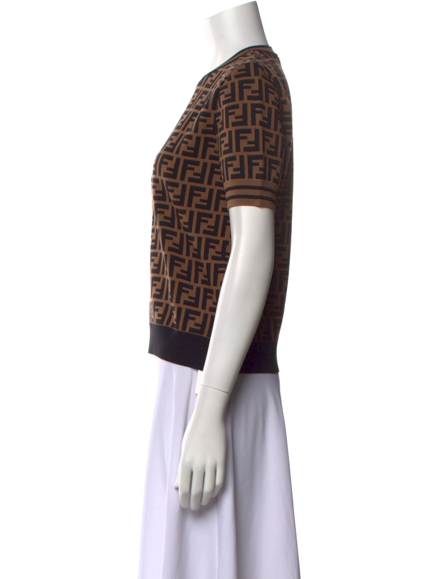 Fendi Printed Crew Neck T-Shirt