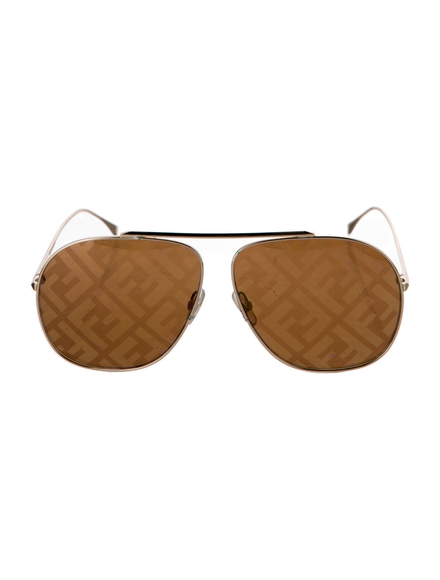 Fendi Zucca FF Logo Aviator Sunglasses