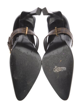 Fendi Zucca FF Logo Patent Leather Pumps