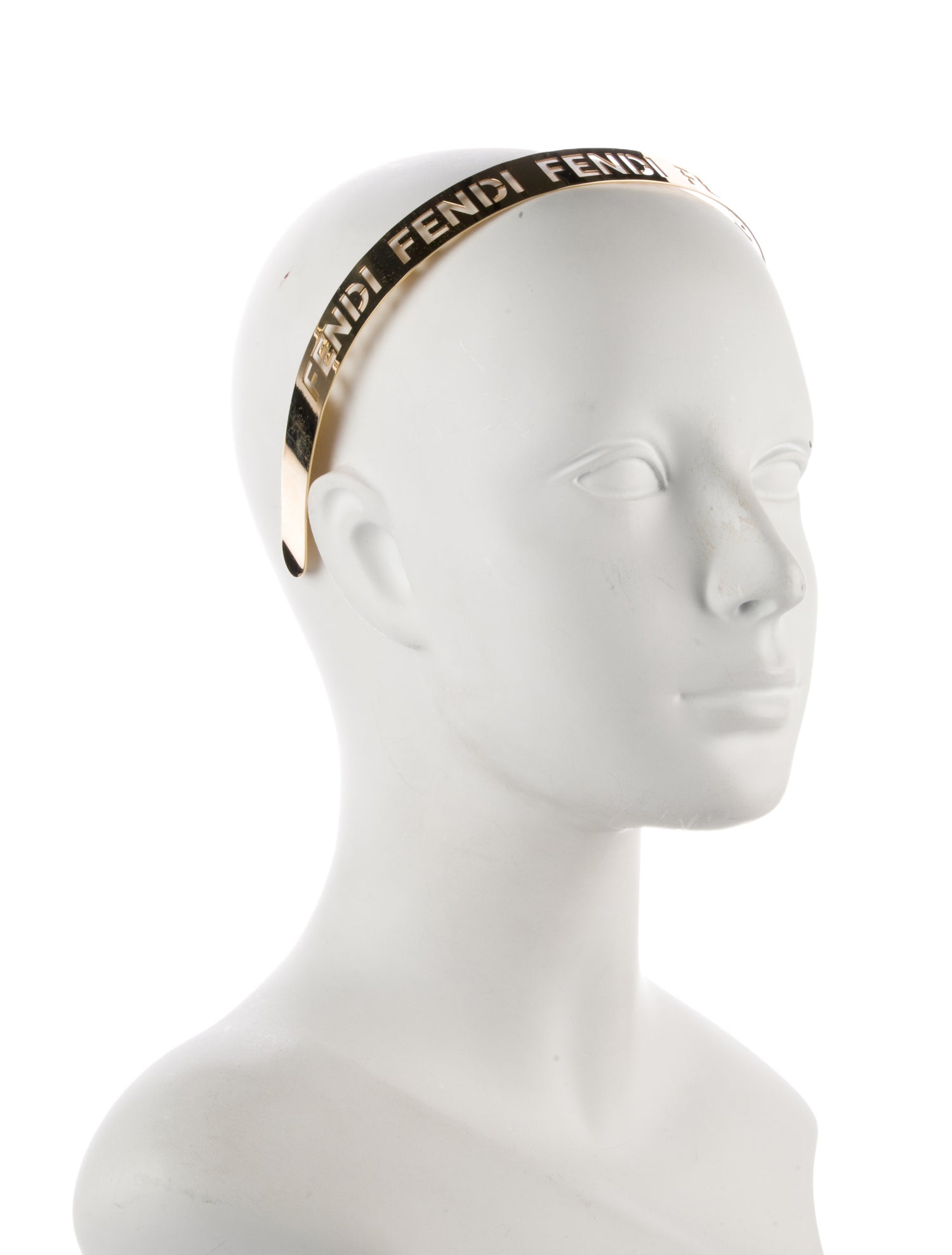 Fendi Laser Cut Gold Headband