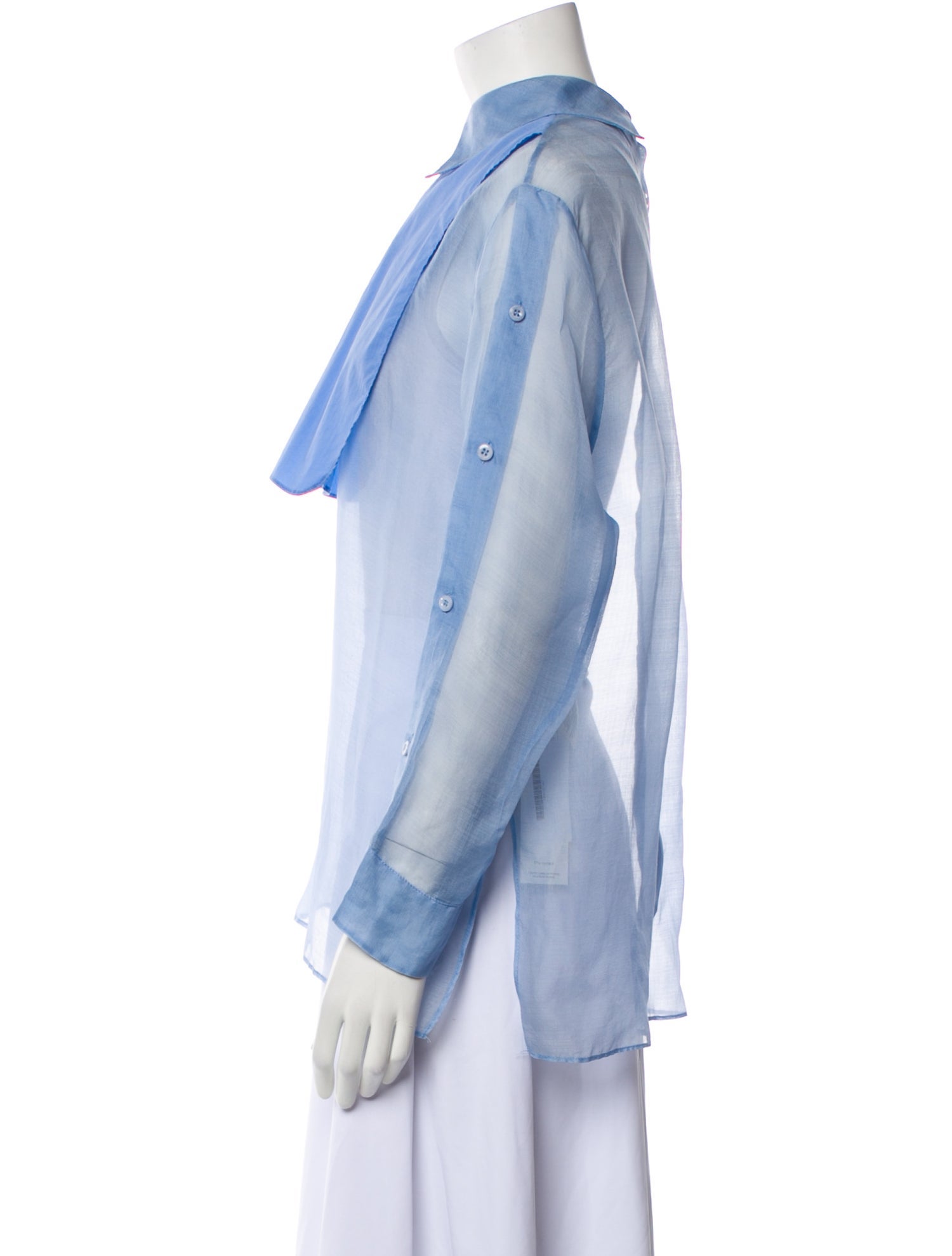 Fendi Silk Long Sleeve Blouse