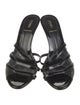 Fendi Patent Leather Cutout Accent Slides