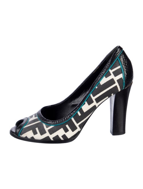 Fendi Zucca FF Logo Canvas Pumps