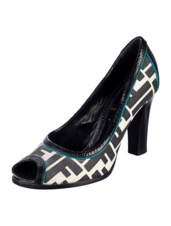 Fendi Zucca FF Logo Canvas Pumps