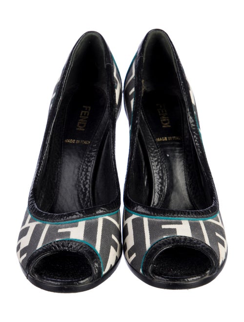 Fendi Zucca FF Logo Canvas Pumps