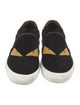 Fendi Monsters Motif Suede Sneakers