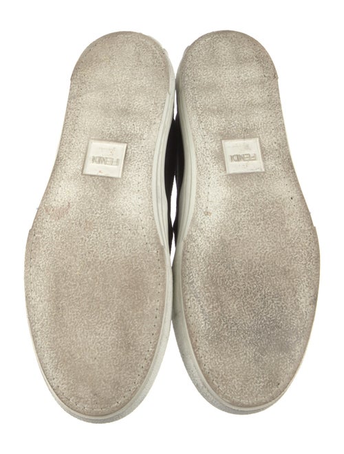 Fendi Monsters Motif Suede Sneakers