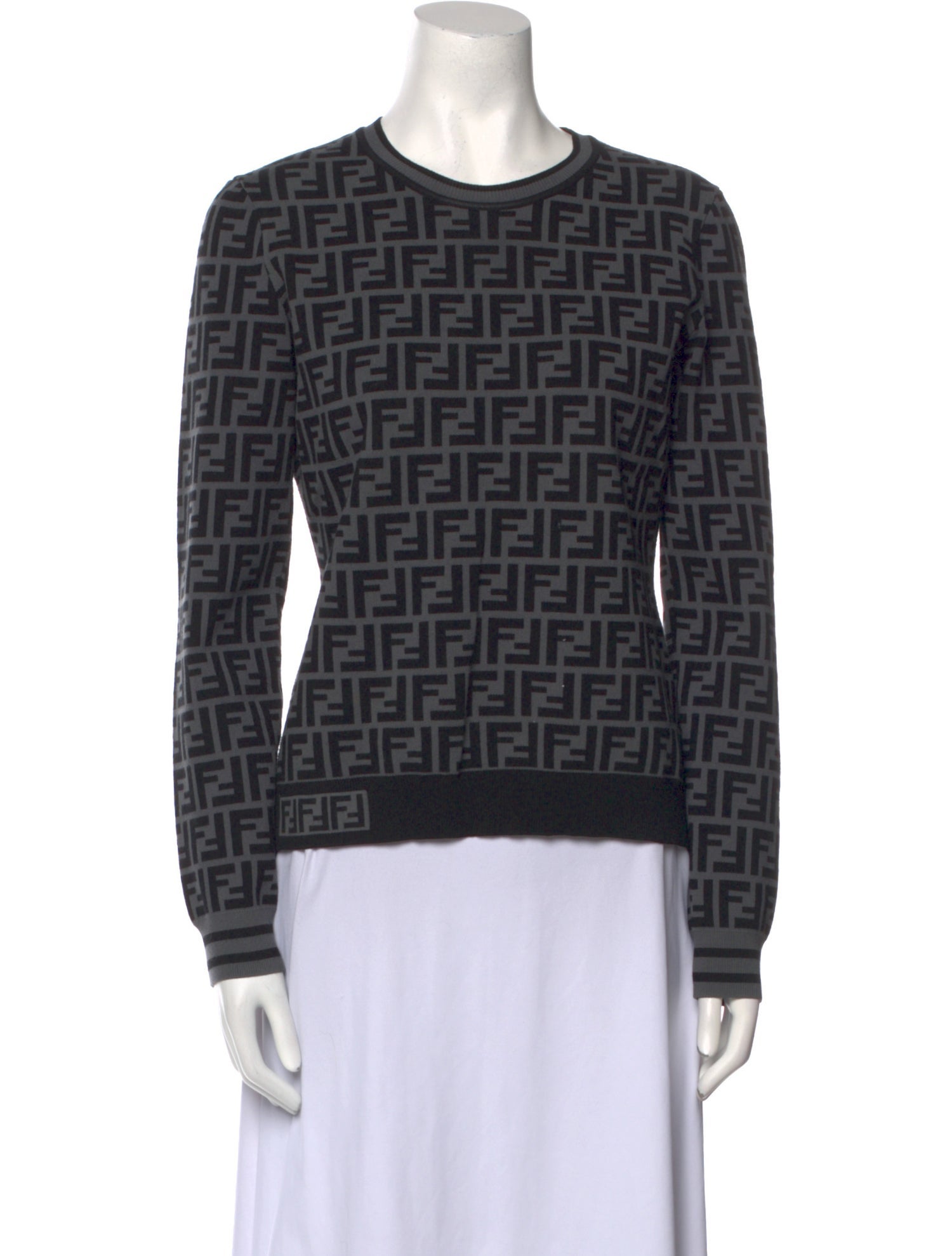Fendi Printed Crew Neck Sweatshirt