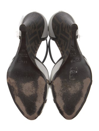 Fendi Zucca FF Logo Canvas T-Strap Pumps