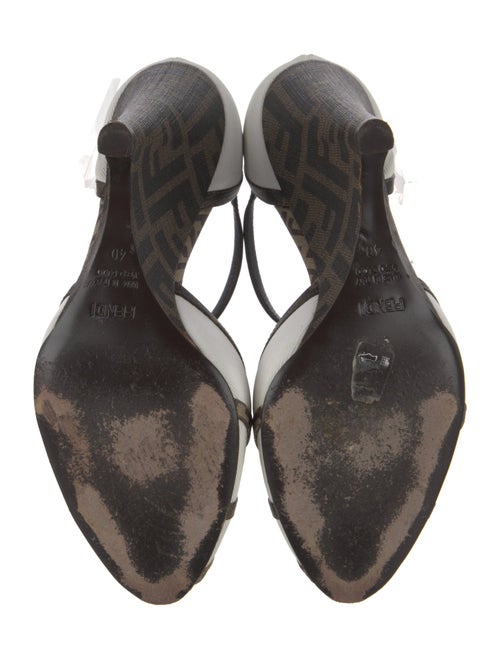 Fendi Zucca FF Logo Canvas T-Strap Pumps
