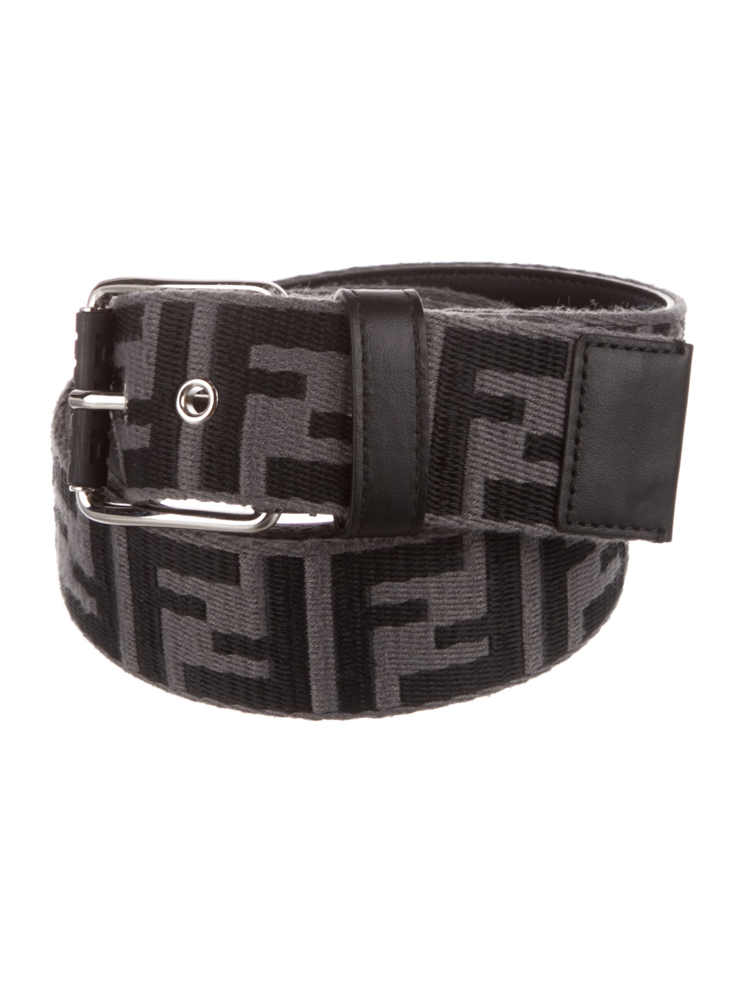 Fendi Zucca FF Logo Canvas Waist Belt