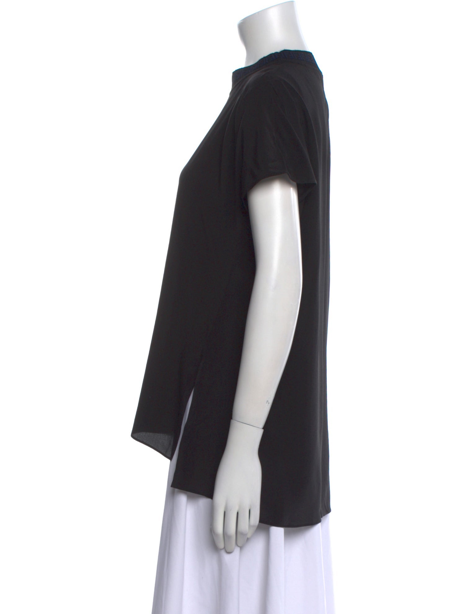 Fendi Silk Crew Neck T-Shirt