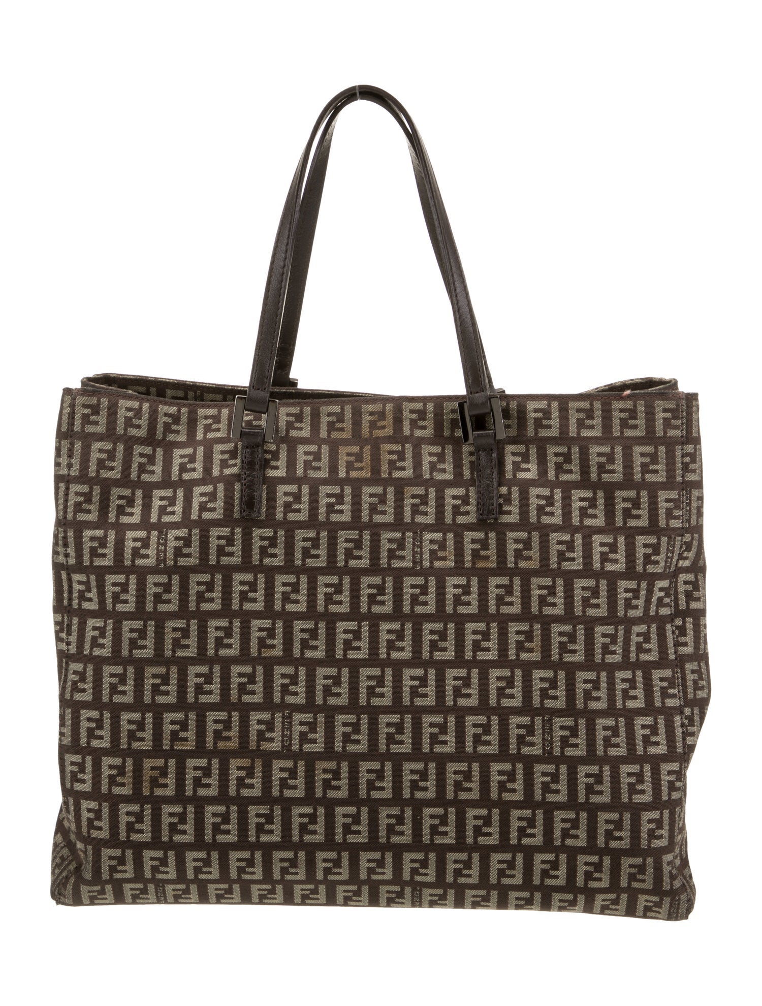 grin FENDI トート Fendi Zucchino FF Tote - Brown Totes, Handbags - FEN387653 | The