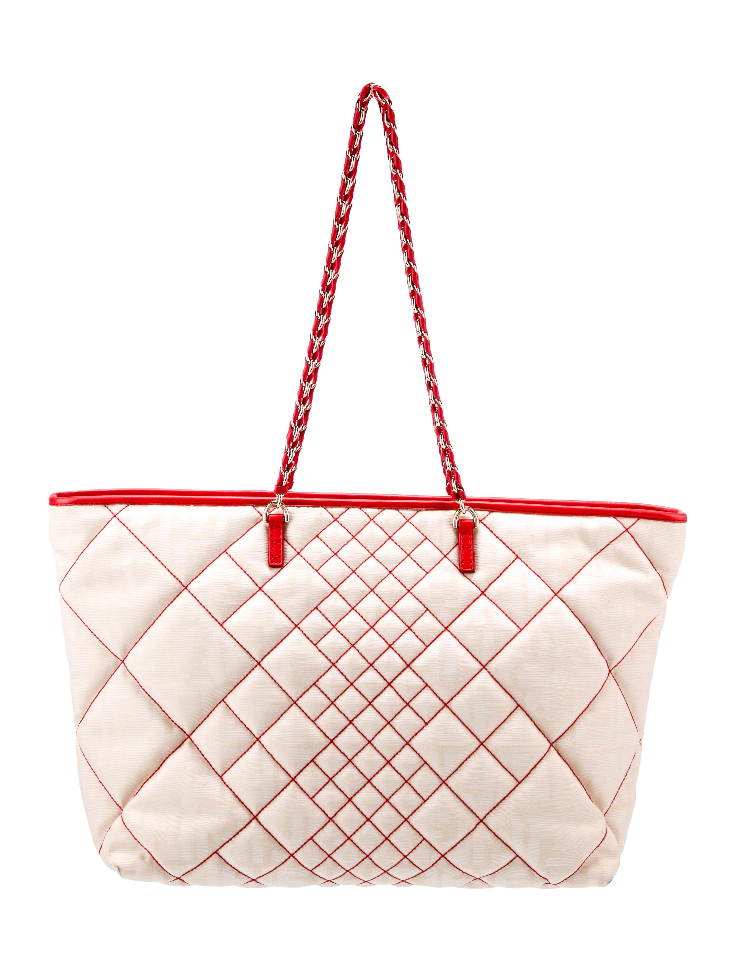 Fendi Quilted Roll Tote