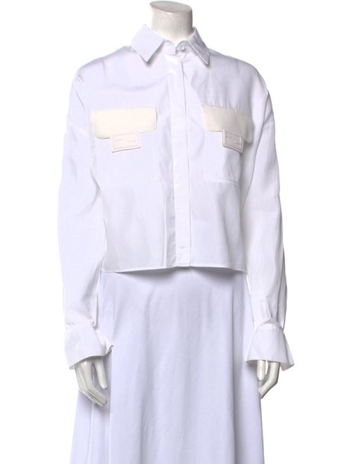 Fendi 2022 Long Sleeve Button-Up Top