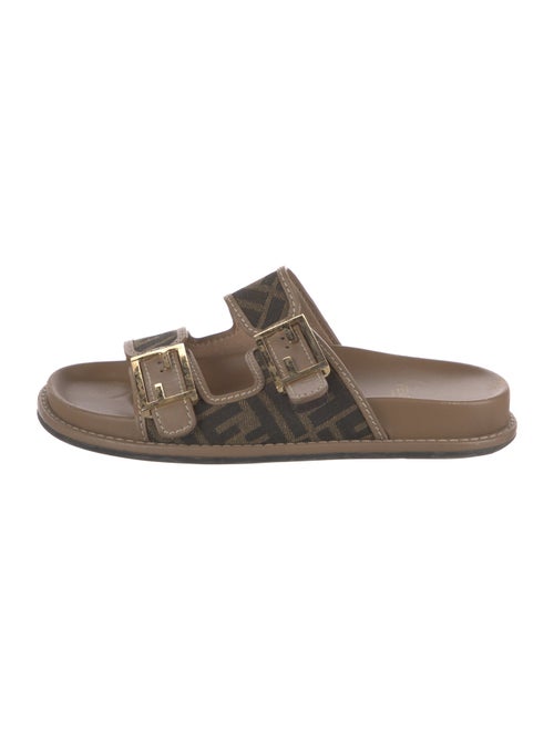 Fendi Zucca FF Logo Canvas Slides