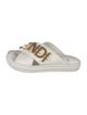 Fendi Leather Printed Slides