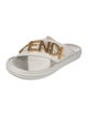 Fendi Leather Printed Slides